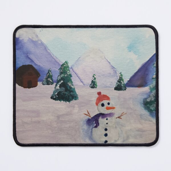 Item preview, Winter Cabin Snowman designed and sold by JavaDraws.