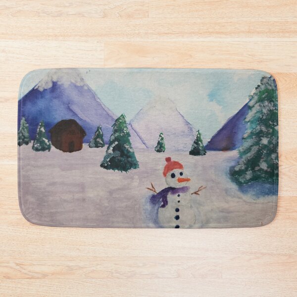 Item preview, Winter Cabin Snowman designed and sold by JavaDraws.