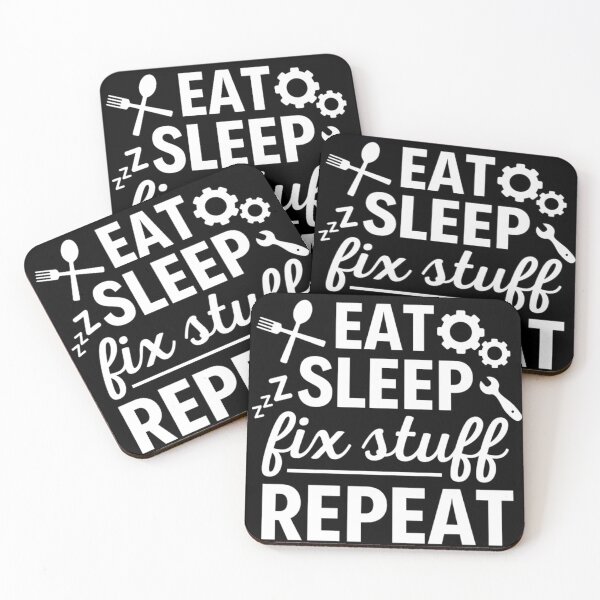 Item preview, Eat Sleep Fix Stuff Repeat | Funny Repairman Sayings designed and sold by chetan786.