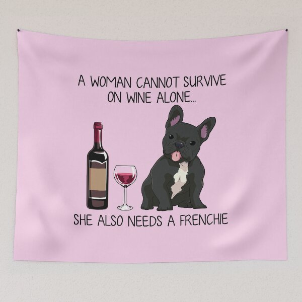 Item preview, Frenchie y vino Regalo divertido para mamá perro designed and sold by TeeDoozy.