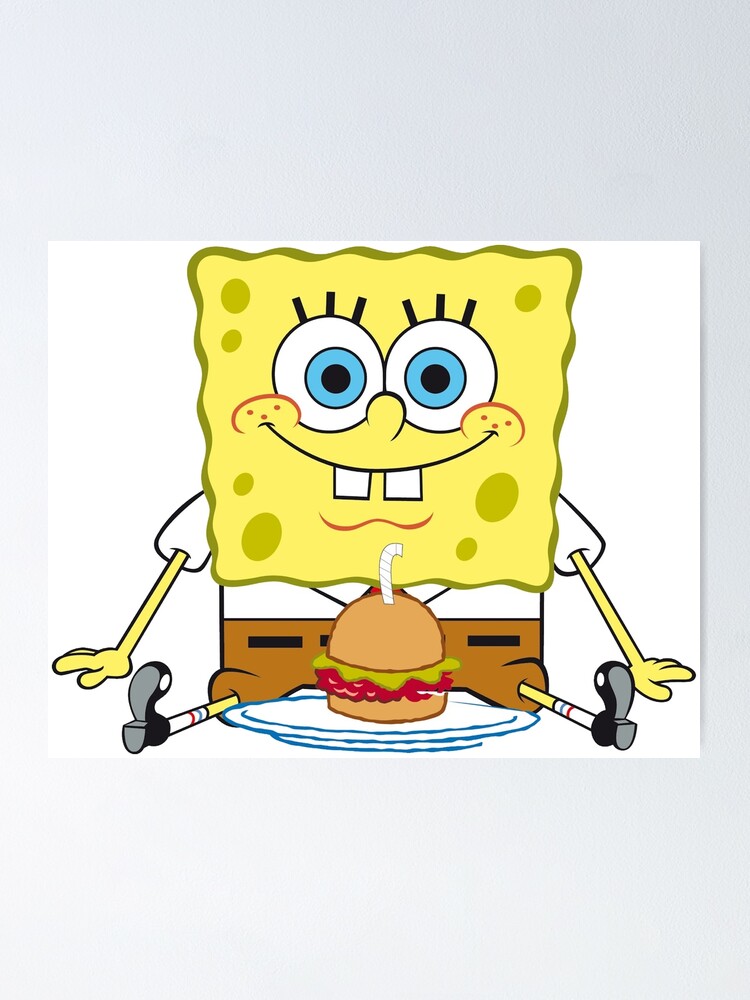 "SpongeBob SquarePants eats burgers" Poster for Sale by aliawed544