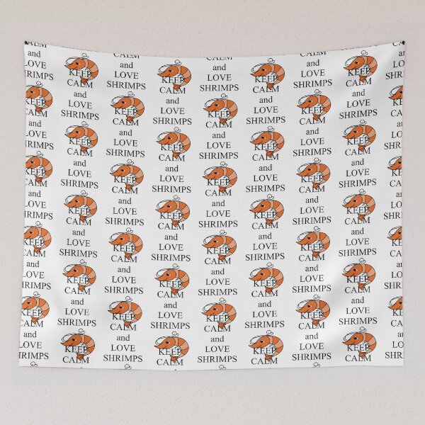 Item preview, Keep calm and love shrimps designed and sold by rainbowcho.