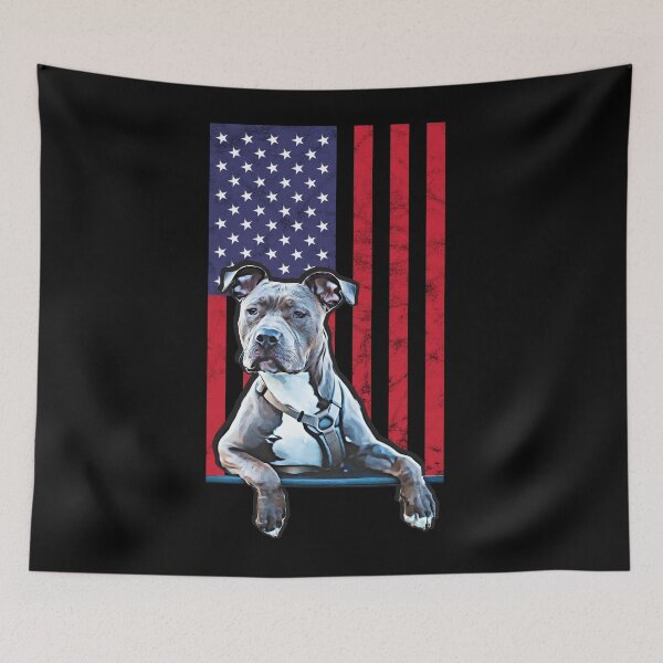 Item preview, Pitbull American Flag - 4th of July designed and sold by csoDesign.