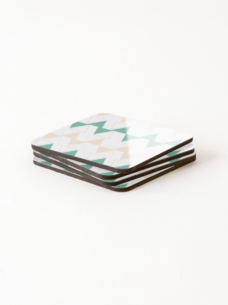 Thumbnail 4 of 5, Coasters (Set of 4), Geometric Abstract Triangle Pattern designed and sold by Ti-Media.