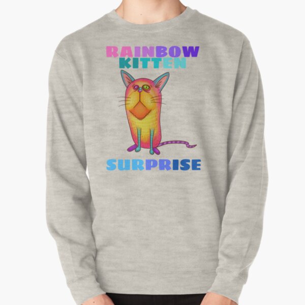 Rainbow Watercolor Kitten Original Version' Unisex Long Sleeve