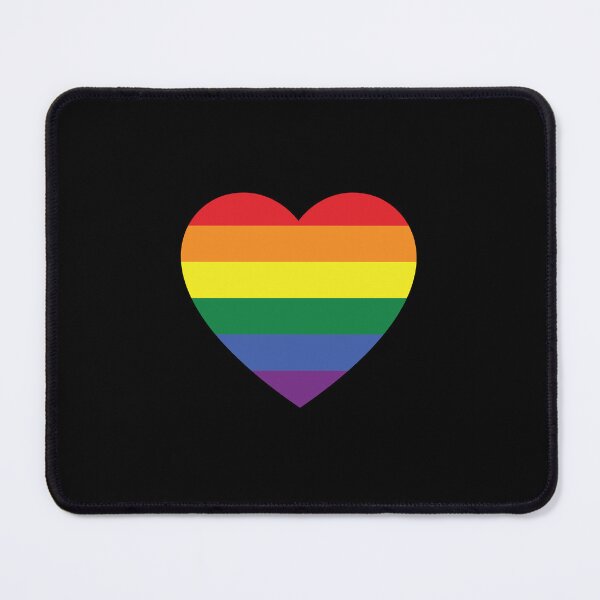 Item preview, 'Rainbow Heart' (Black) designed and sold by The Button Gal.