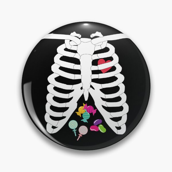 Item preview, Esqueleto Rib Cage Heart Candy Cute Design Camiseta designed and sold by Goodmoodteesign.