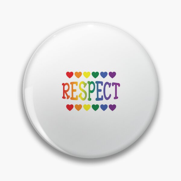 Item preview, 'Respect' (White) designed and sold by The Button Gal.