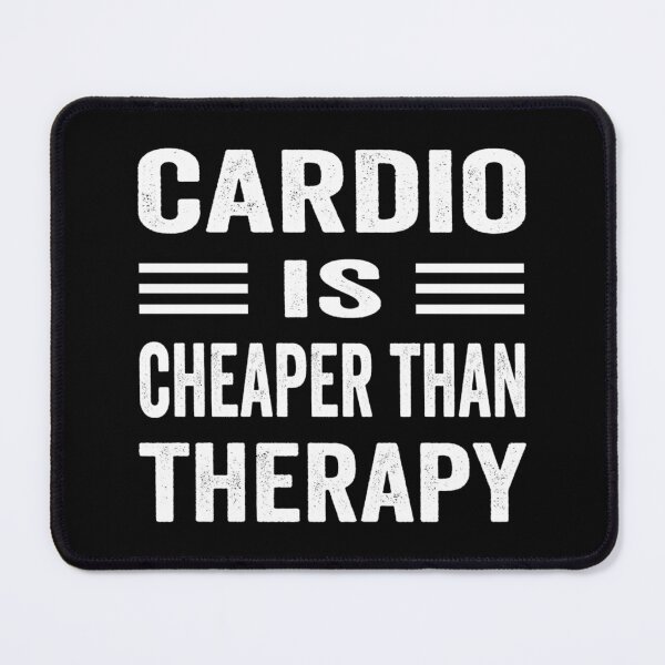 Item preview, Cardio Is Cheaper Than Therapy Sticker designed and sold by krnnvrstacy.