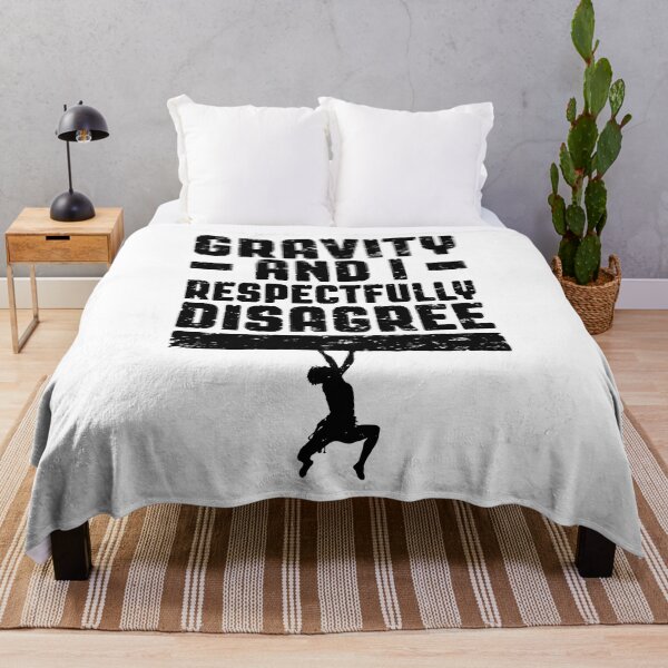 Item preview, Gravity And I Respectfully Disagree Bouldering Climber Boy designed and sold by GrandeDuc.