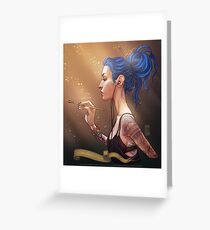 Karou Painting in Light Greeting Card