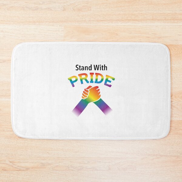 Item preview, 'Stand With Pride' (White) designed and sold by The Button Gal.