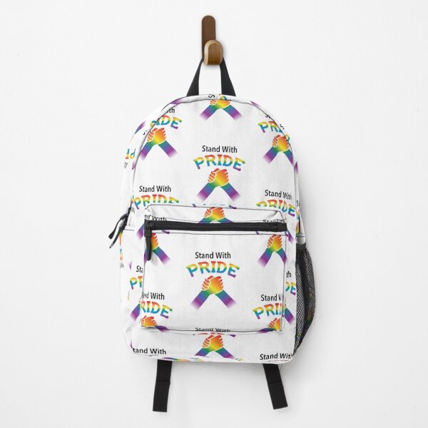 Item preview, 'Stand With Pride' (White) designed and sold by The Button Gal.