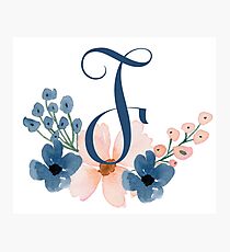 Monogram F Photographic Print