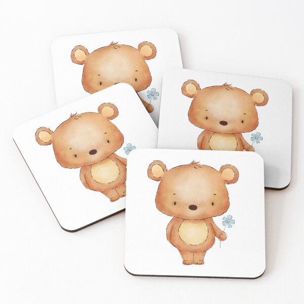 Item preview, Cute little baby Bear with flower designed and sold by ElenaJoyDesign.