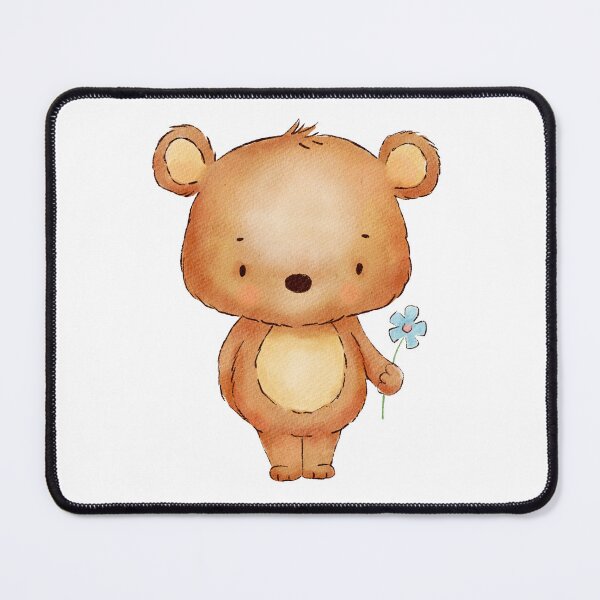Item preview, Cute little baby Bear with flower designed and sold by ElenaJoyDesign.