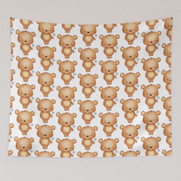 Item preview, Cute little baby Bear with flower designed and sold by ElenaJoyDesign.