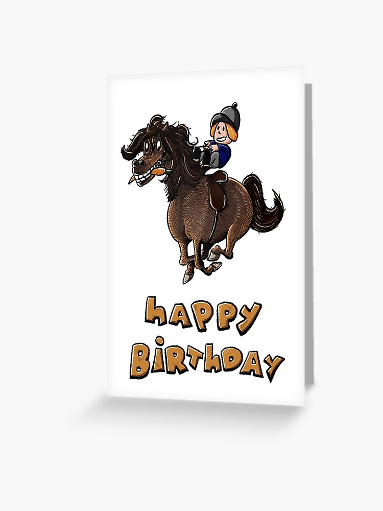 Carte anniversaire cheval joyeux anniversaire  Carte anniversaire cheval,  Carte anniversaire humoristique, Anniversaire cheval