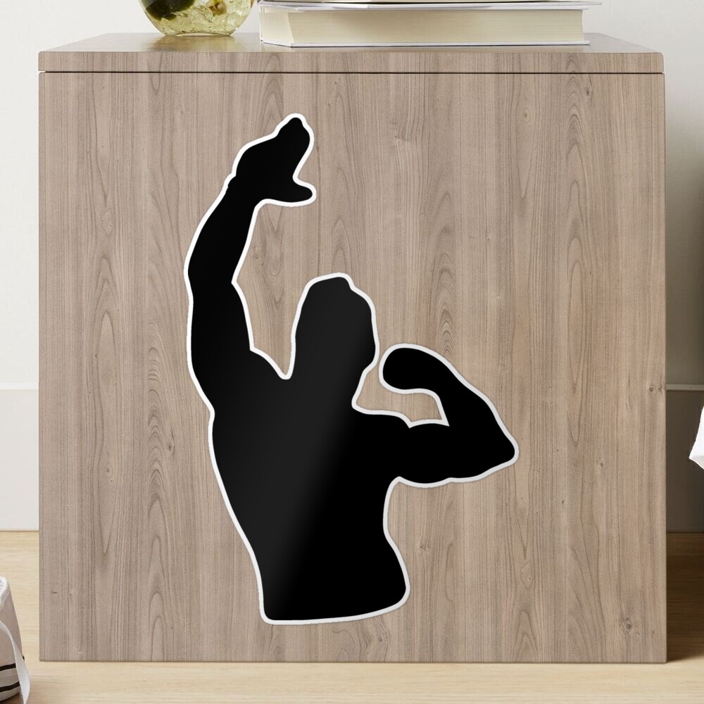 Pegatina for Sale con la obra «Zyzz Pose silueta negra» de designsbyted |  Redbubble