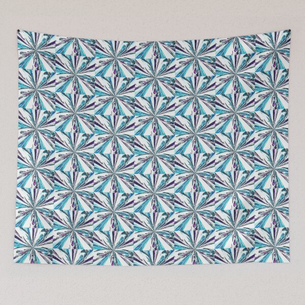Item preview, White Aqua Purple interesting Design designed and sold by FancyFriendship.