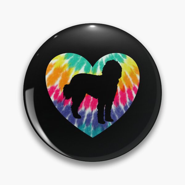 Item preview, Aussiepoo Dog Heart With Tie Dye Print For Aussiedoodle Dog Mom designed and sold by JokeGysen.