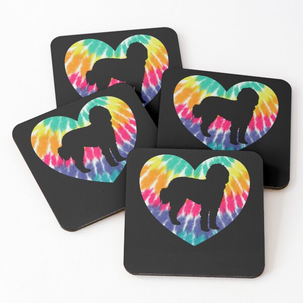 Item preview, Aussiepoo Dog Heart With Tie Dye Print For Aussiedoodle Dog Mom designed and sold by JokeGysen.