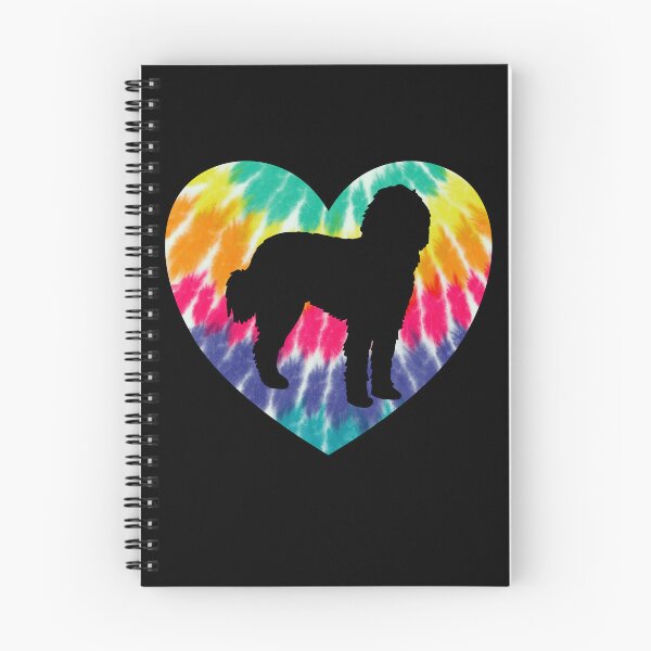 Item preview, Aussiepoo Dog Heart With Tie Dye Print For Aussiedoodle Dog Mom designed and sold by JokeGysen.
