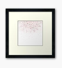 Eleganter Rosengoldmandala-Konfettientwurf Gerahmtes Wandbild