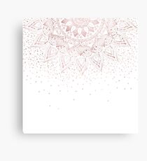 Elegant rose gold mandala confetti design Metal Print