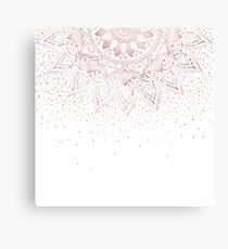 Lienzo Elegante diseño de confeti de mandala de oro rosa