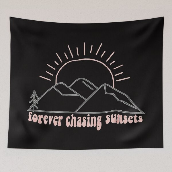 Item preview, Forever Chasing Sunsets Hiking Mountain Sun  designed and sold by eddejosspa.