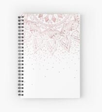 Elegant rose gold mandala confetti design Spiral Notebook