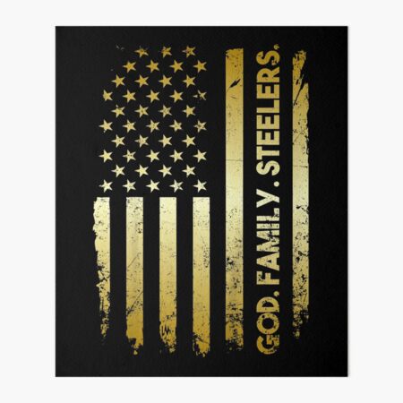 American Flag God Family Steelers Military Veteran T-Shirt iPhone