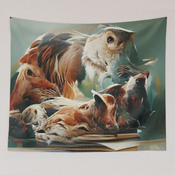 Item preview, animal illustration prints designed and sold by kharamoot.