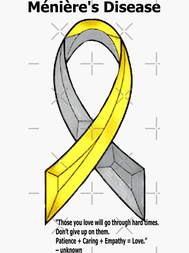 "Ménière's Disease Ribbon and Quote" Sticker for Sale by ChadKroll