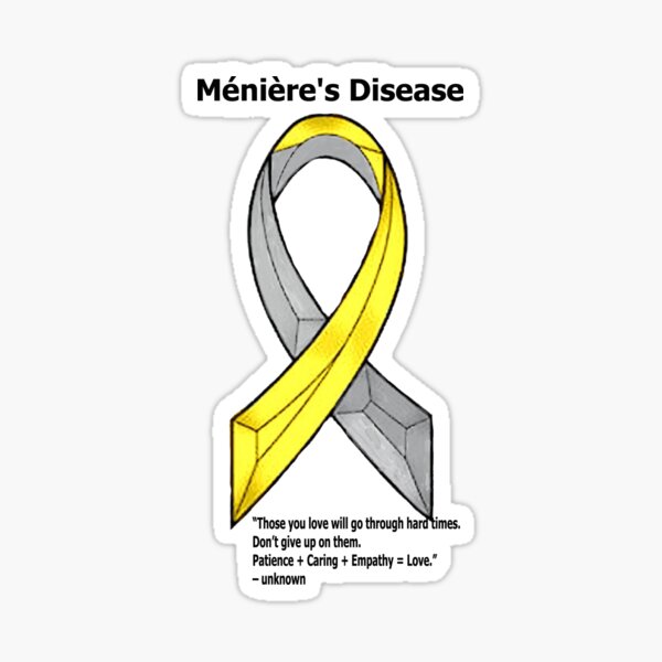 "Ménière's Disease Ribbon and Quote" Sticker for Sale by ChadKroll