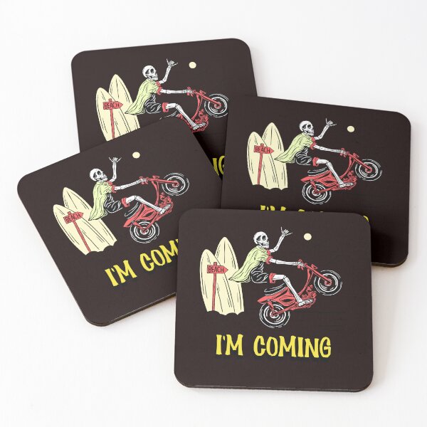 Item preview, I'm coming,skeleton on a motorbike designed and sold by ydsdesigns.