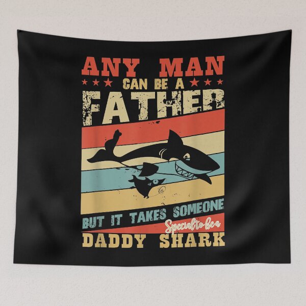 Item preview, Mens Any Man Can Be A Father Daddy Shark Cute Funny Family  designed and sold by AshtynWittkop.