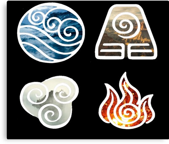 "Avatar the Last Airbender Element Symbols" Canvas Prints ...