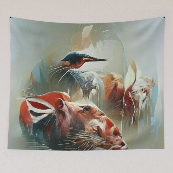 Item preview, animal illustration prints designed and sold by kharamoot.