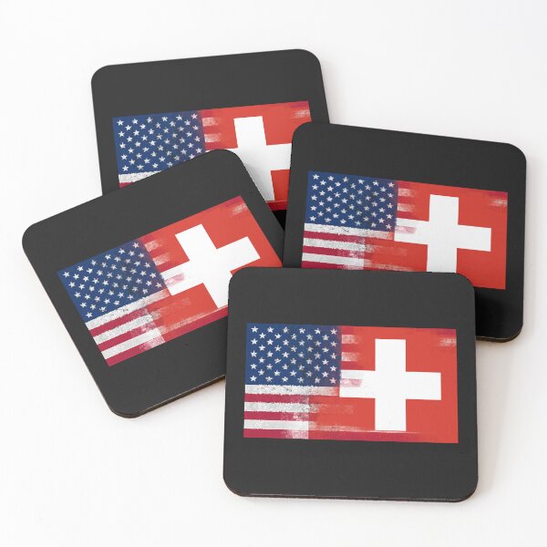Item preview, Swiss American Half Switzerland Half America Flag designed and sold by TuaMaxhu.
