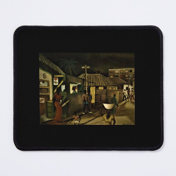 Item preview, "Banjul By Night" - Gambian night-time street scene designed and sold by Tony Cisse.