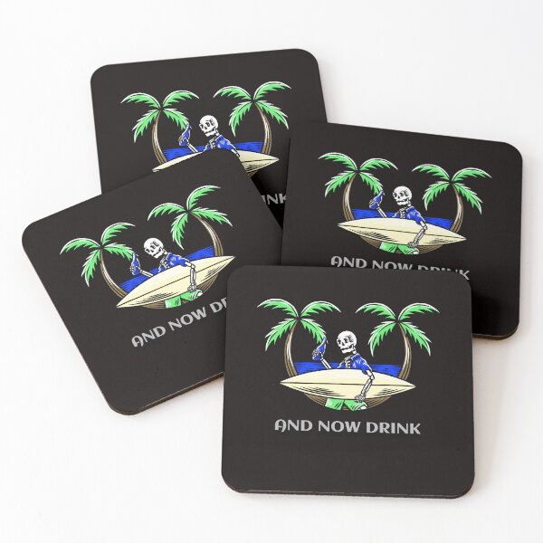 Item preview, "and now drink" surfing skeleton designed and sold by ydsdesigns.