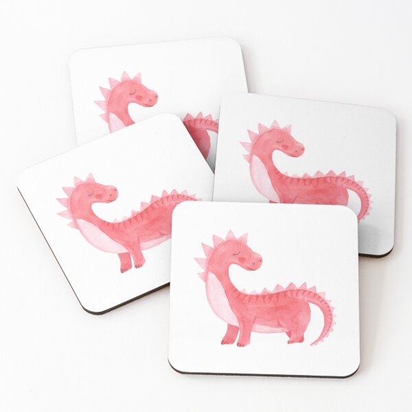 Item preview, Watercolor Pink Dinosaur designed and sold by DearSunny.