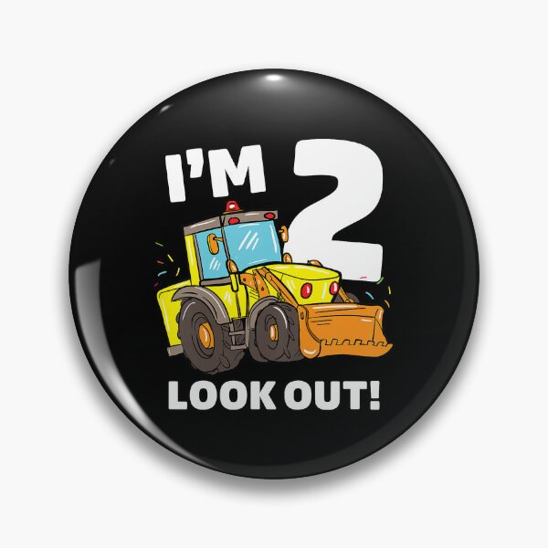 Item preview, I'm 2 Look Out Construction Truck 2nd Birthday Boy 2 Gift Bulldozer designed and sold by MalloWilli.