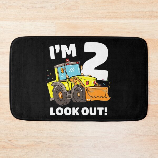 Item preview, I'm 2 Look Out Construction Truck 2nd Birthday Boy 2 Gift Bulldozer designed and sold by MalloWilli.