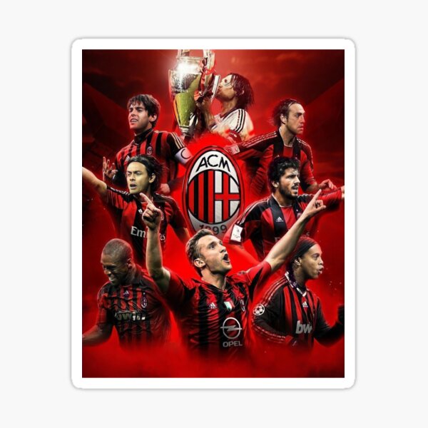 Lot De 3 Stickers AC Milan - Champion D'Europe 1989 - Forza Milan ! (Made In Italy)