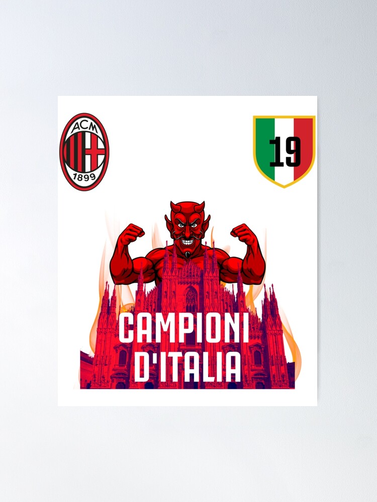 AC Milan Campione d_Italia Scudetto  Poster for Sale by FootballJerseys