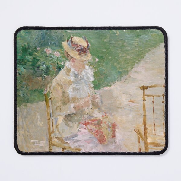 Item preview, Young Woman Knitting - Berthe Morisot (1883) designed and sold by FonkyPenguin.