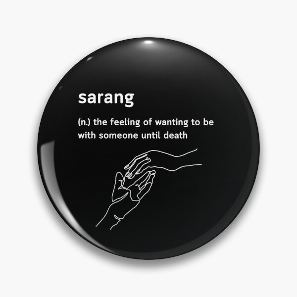Item preview, Sarang Definition - Korean (Black) Love till Death with Someone Meaning designed and sold by UniqqFactory.